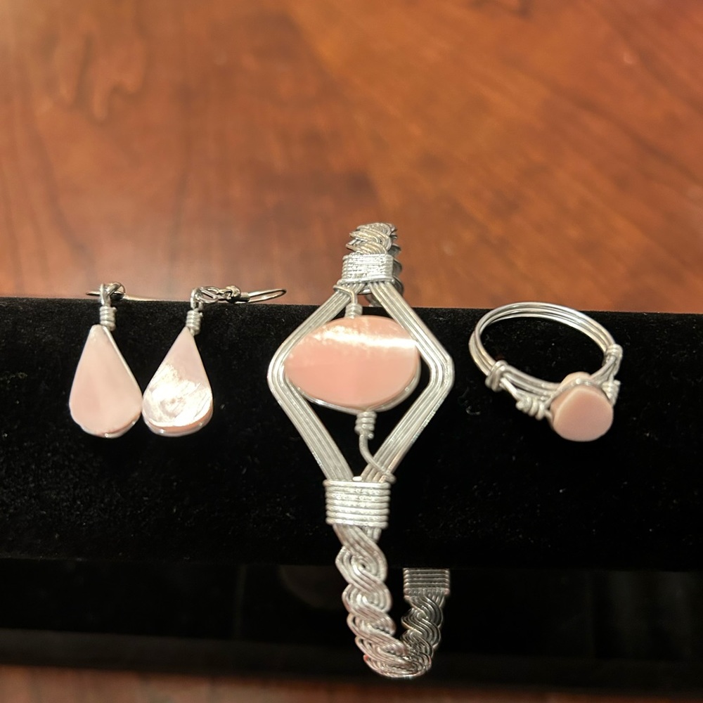 💍 CORAL SET-DOMINICAN ARTISAN-MADE